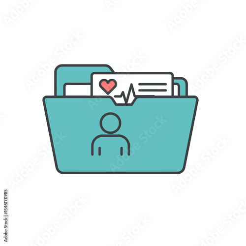 Open and close folders with documents. Folders icons isolated on white background. Folders set