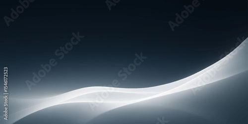 Abstract blue background with flowing light waves and futuristic line designs