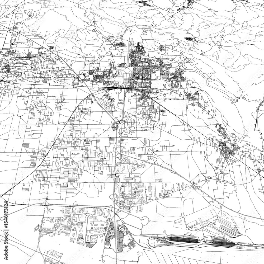 Fototapeta premium 3D illustration of city and urban in Caserta Italy