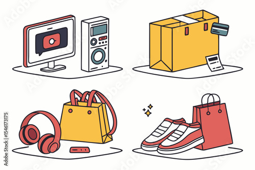 set of icons for shopping
