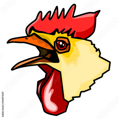 illustration of a cute hen