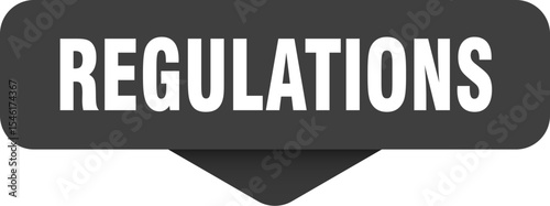 regulations sticker. regulations sign on transparent background