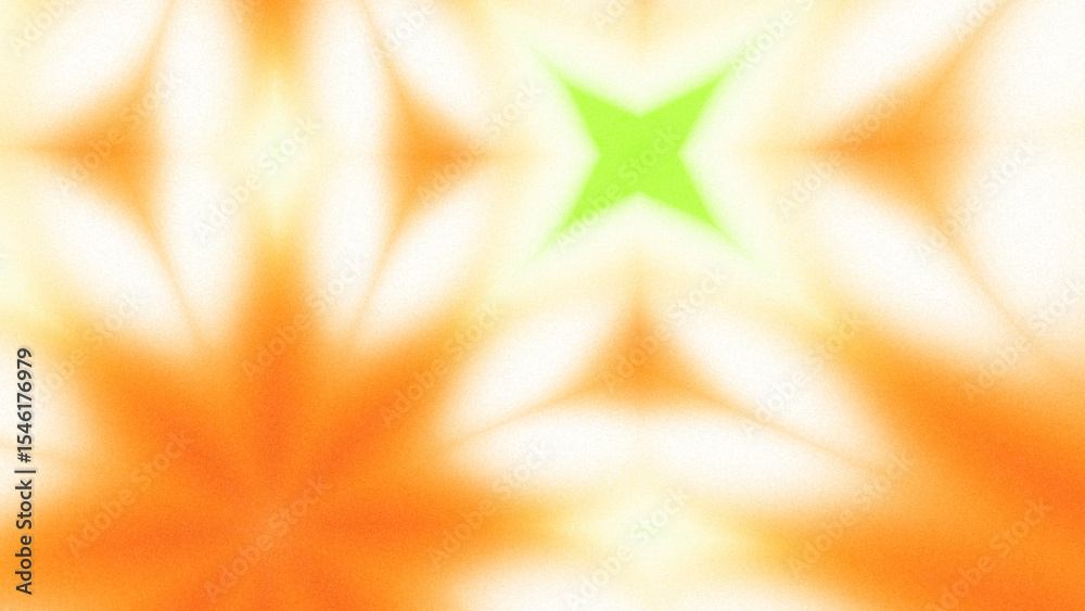 Obraz premium Abstract Radiant Burst with Soft Grain Texture, Symmetrical Glow Pattern in Psychedelic Style, Radiating Circular Abstract with Subtle Noise, Kaleidoscopic Starburst with Gradient Flow