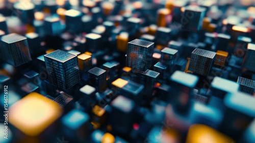 Abstract city blocks