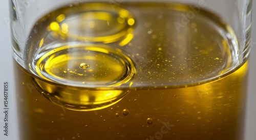 Golden Liquid in Glass: A Close-Up View