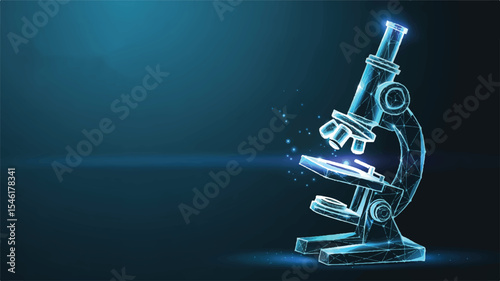 Microscope Digital Illustration of Scientific Instrument