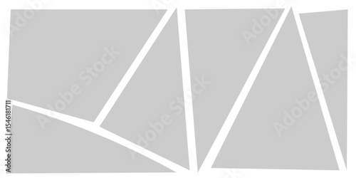 Image collage layout template. Grey mosaic mood board grid collection. Picture frame set. Photo album idea for banner, poster, comic page, flyer, brochure, booklet, memory wall design. Vector pack