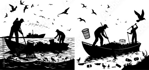 Ocean Cleanup: Fishermen and Volunteers Combatting Marine Pollution