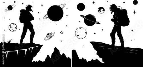 Cosmic Connection: Astronauts Exploring Distant Planets in Space
