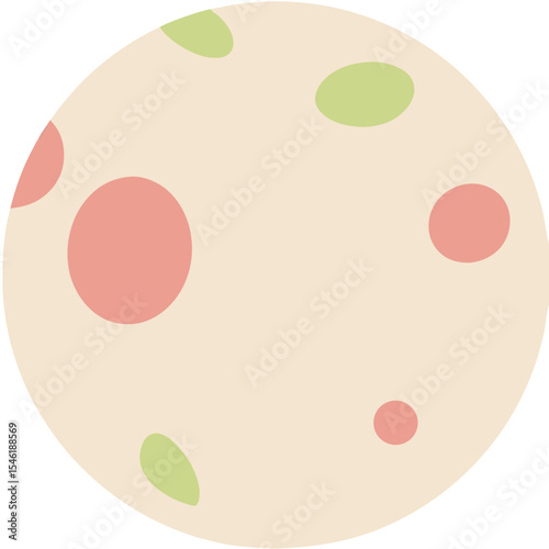 Vector Minimalist SVG Icon Set with Organic Circular Shapes in Soft Pastel Colors for Modern Flat Design