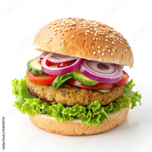 hamburger on a white background