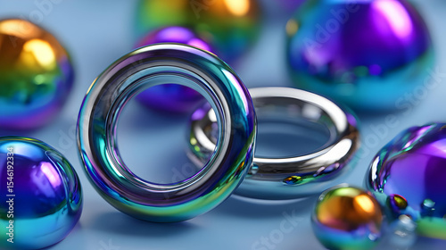 rings forming a doorway into a kaleidoscopic dimension of noise and light