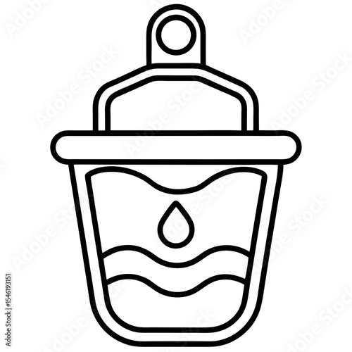 Medical Urine Jar Outline Vector