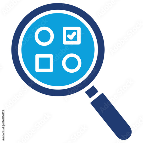 Detection Flat Blue Icon