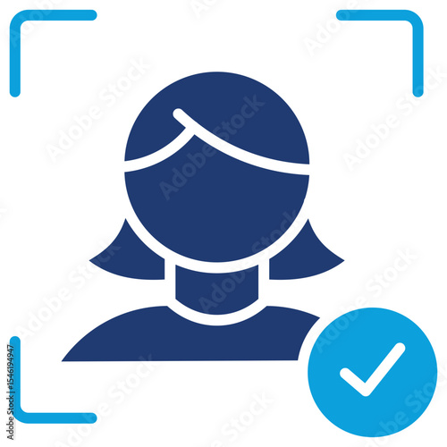 Verification Flat Blue Icon