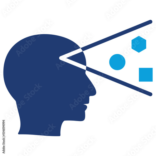 Perception Flat Blue Icon