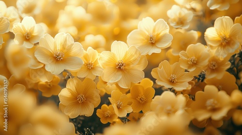 A vibrant field of delicate, pale yellow flowers