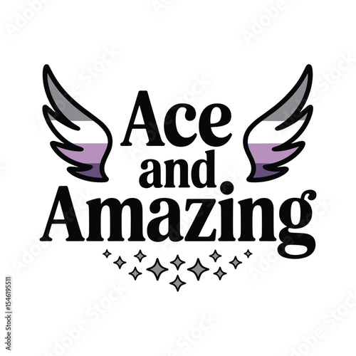 ace and amazing t shirt design, isolated white background, 2