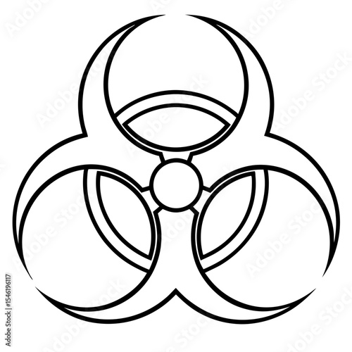 Minimal Biohazard Line Art