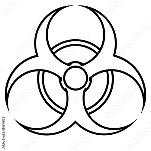 Minimal Biohazard Line Art