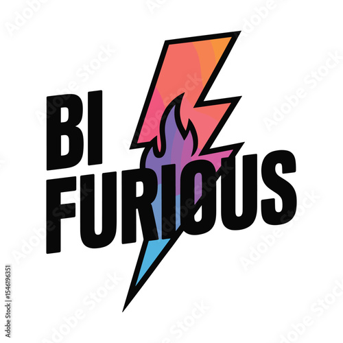bi fruious t shirt design, isolated white background,