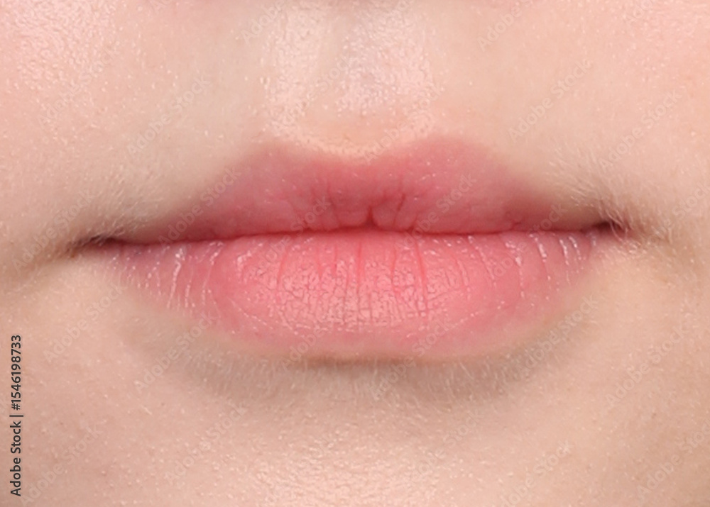 Fototapeta premium lips of a young girl woman, Caucasian