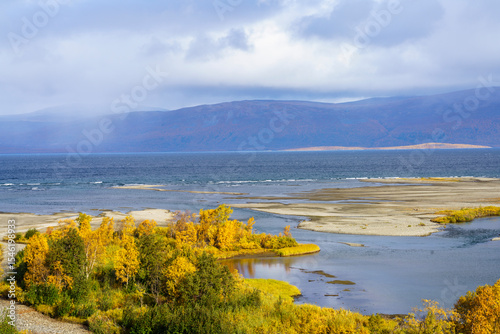 Canvas-taulu Abisko with Lake Torneträsk in autumn