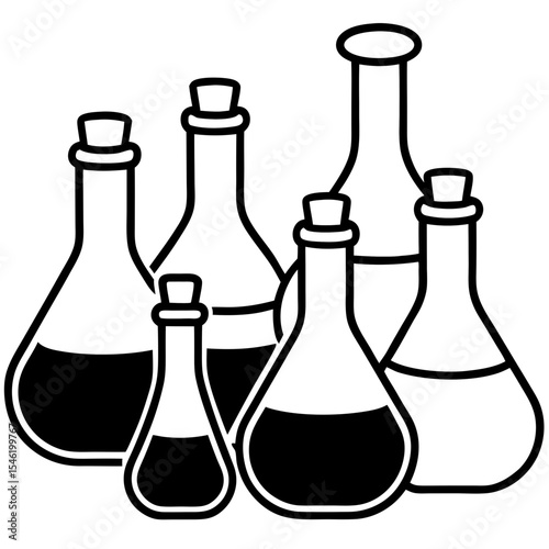 Minimal Lab Flask Icons Pack
