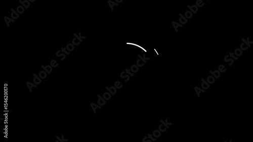 Line Based Circle Motion Animation with Bursting Highlights, Circle highlight black screen background, Circle bursting, circles and line art animation. Circles fireworks explosion line shape blast. 4k