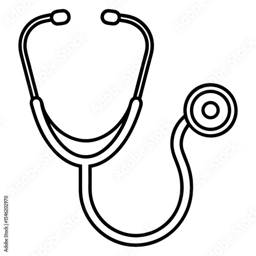 Minimal Stethoscope Line Icon