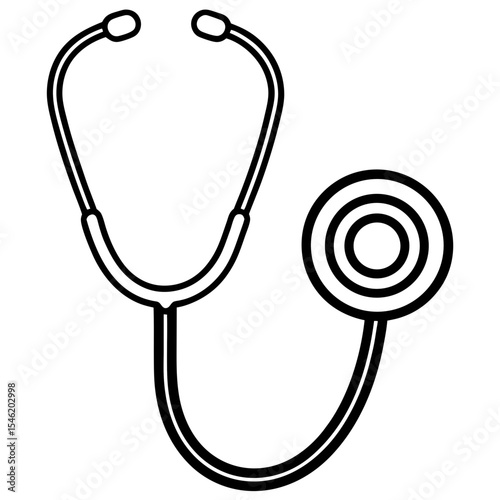 Minimal Stethoscope Line Icon