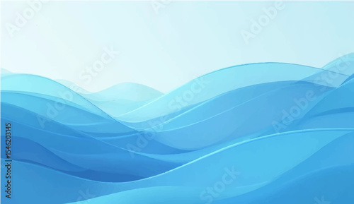 Abstract blue wave background with flowing lines and soft water-inspired design