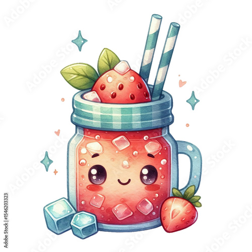 strawberry juice in a glass