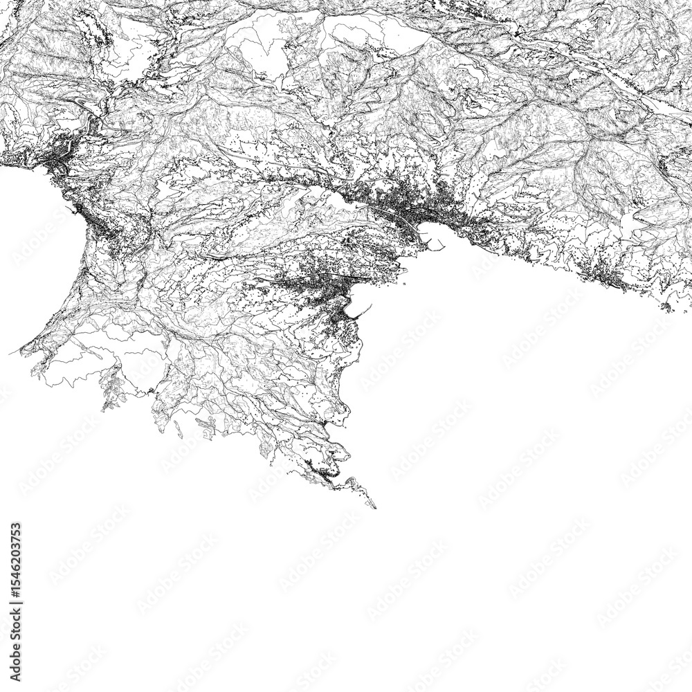 Fototapeta premium 3D illustration of city and urban in Rapallo Italy