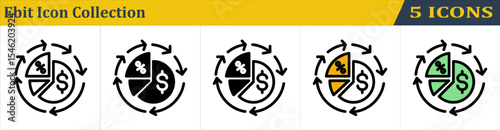 Ebit Icon Collection With 5 Style Icon (Outline, Solid, Mixed, Outline Color Lineal and Solid Color Lineal) 