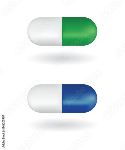 pill drug in capsule 3d icon