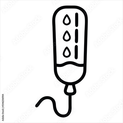 Intravenous drip bag icon illustration isolated on white background