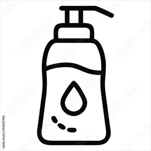  Women's intimate wash pump bottle icon dispenser liquid soap container isolated on white background