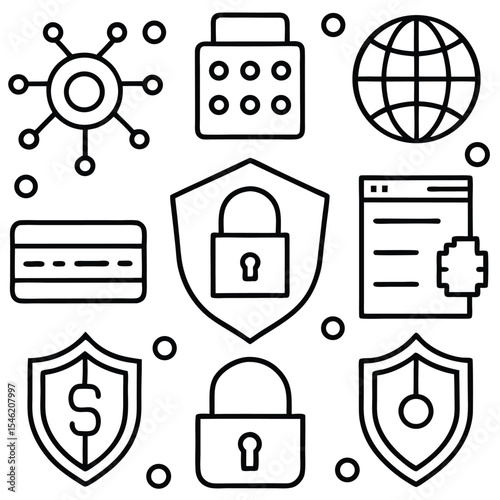 Design 15 flat-style icons for business communication (email, phone, chat, video conference), with a slightly bolder line weight.