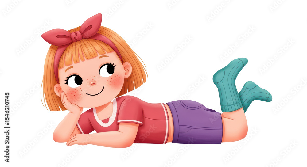 Isolated Cartoon Girl Isolated Cartoon Girl