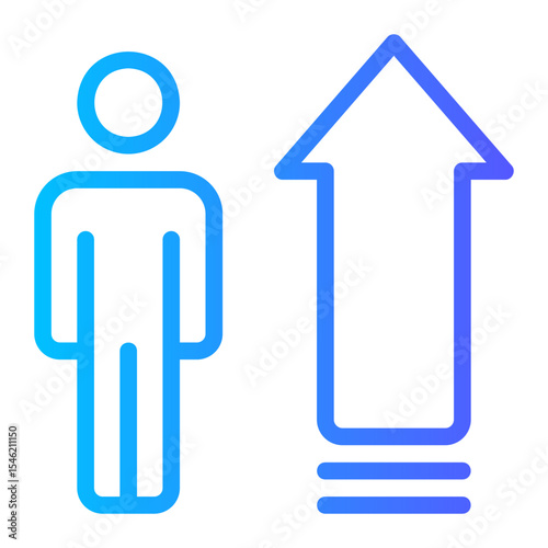 self growth gradient icon