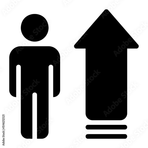 self growth glyph icon