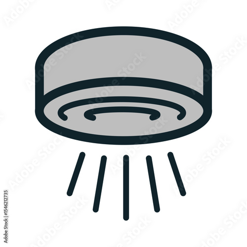 Fire Sprinkler. Automatic Fire Extinguishing System. Vector Illustration. 