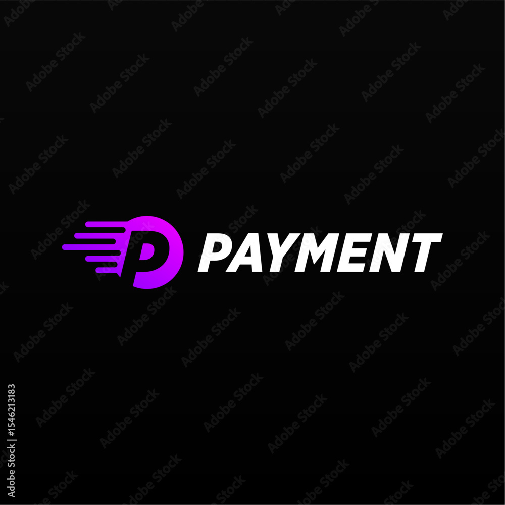 Payment logo design template with unique letter P Payment logo design template with unique letter P