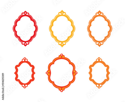 Set of vector labels