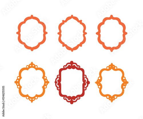 Set of vintage frames, Luxury, illustration, graphic