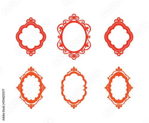 Set of vintage frames, Luxury, illustration