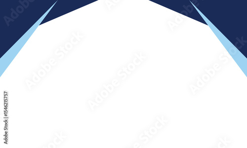 Modern abstract background featuring dark blue and light blue angular shapes forming a clean, symmetrical frame with white space in the center. Ideal for presentations, web headers, or business use.