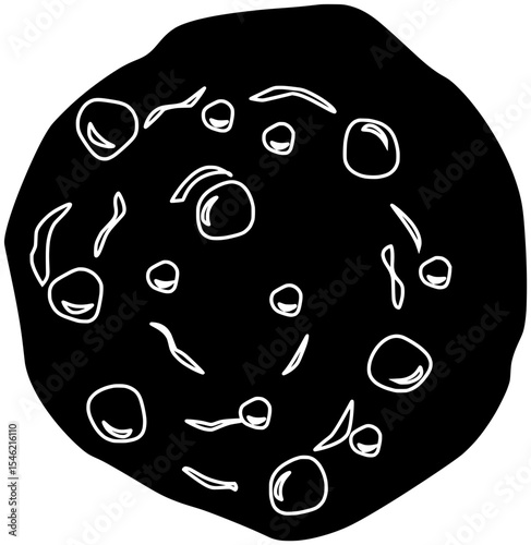 cookie illustration chocolate silhouette chip logo choco icon biscuit outline bakery delicious cake breakfast bake brown food sugar sweet shape with vector graphic background