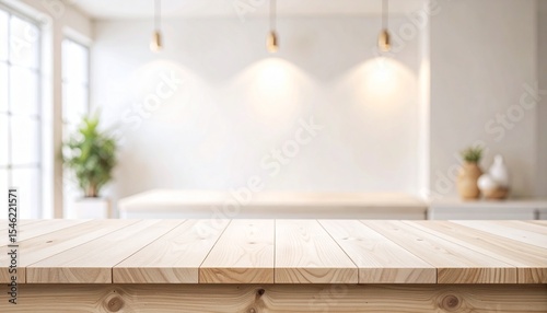 Matte tabletop and wall with soft architectural light